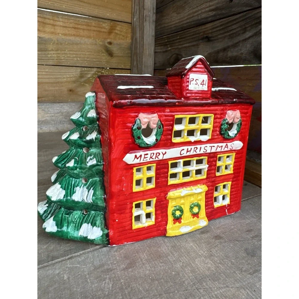 Vintage Seymour Mann porcelain village house light‎ up Christmas Village Decor